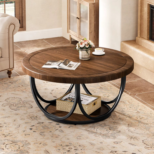 Round coffee table - round,