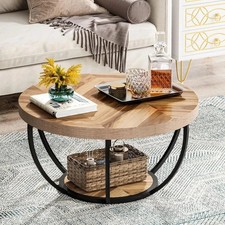 Round Coffee Table, Industrial