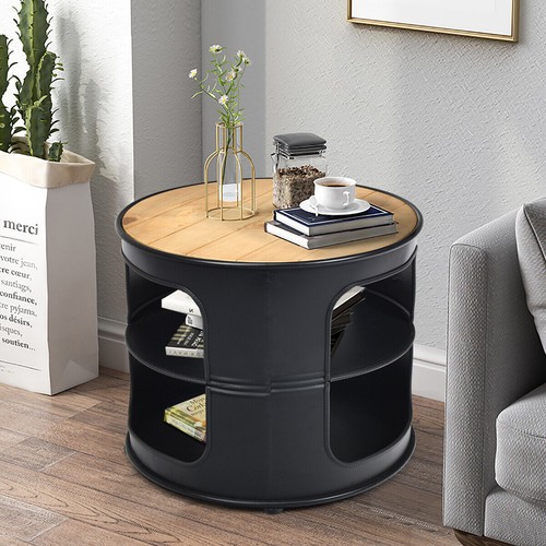 Tier round end table - round, coffee