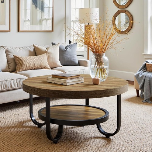Tier round coffee table for - 2-tier,