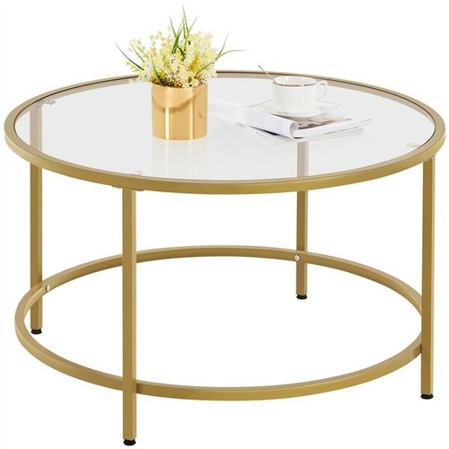 Round coffee table tempered - table,
