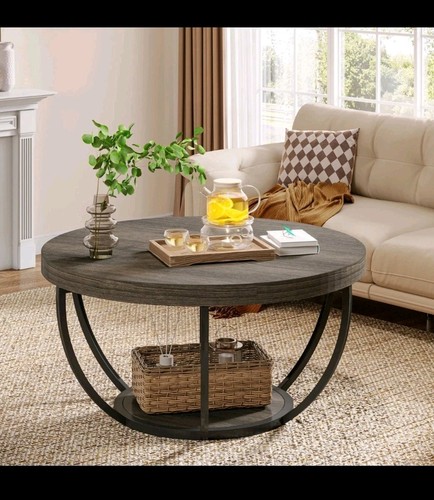 Round coffee table - round,