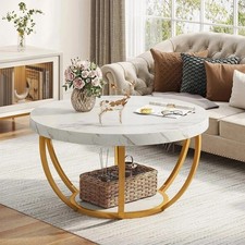 Round Coffee Table, Industrial