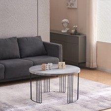 Coffee Table 80 cm Round Grey