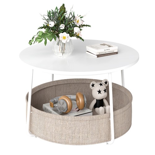 Round side table - with, storage