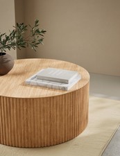 Modern Round Fluted Wood