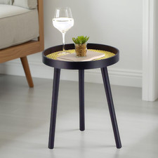 NEW Black Round Coffee Table