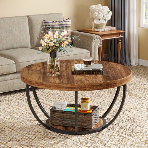 Tier round coffee table with - coffee,