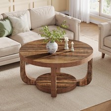Round Coffee Table, 2-Tier