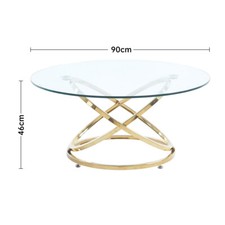 Round Tempered Glass Coffee
