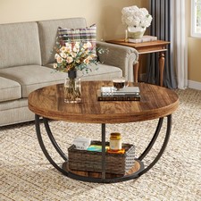 Round Coffee Table, Industrial