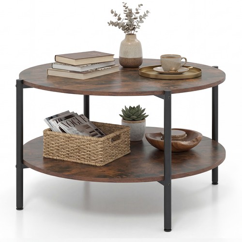 Round coffee table - table, 2-tier