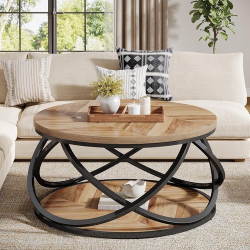 Tier round coffee table - 2-tier,