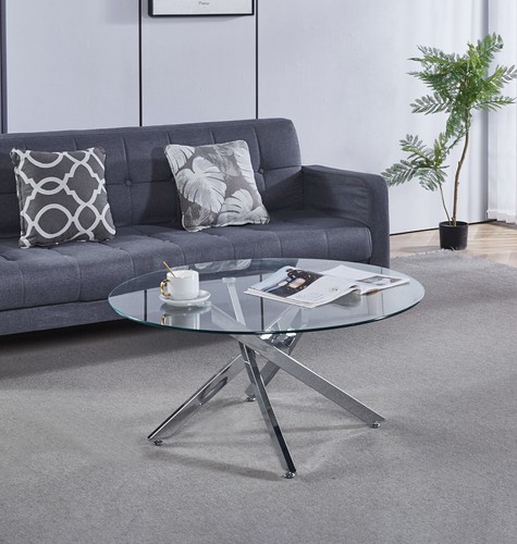 Round table glass coffee - round,